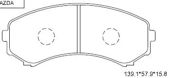 Kit de plaquettes de frein, frein à disque ASIMCO KD3792