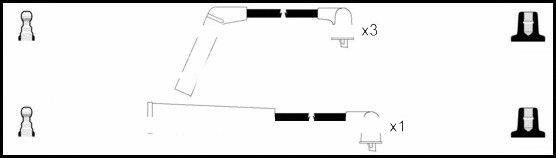 Kit de câbles d'allumage LEMARK HOES690