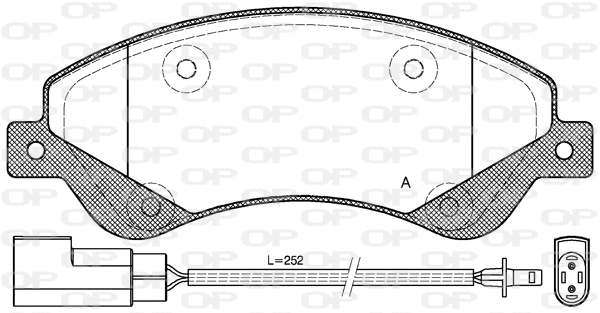 Kit de plaquettes de frein, frein à disque OPEN PARTS BPA1251.02