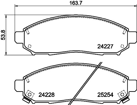 Kit de plaquettes de frein, frein à disque DON PCP1558