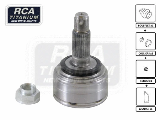 Jeu de joints, arbre de transmission RCA FRANCE RV01