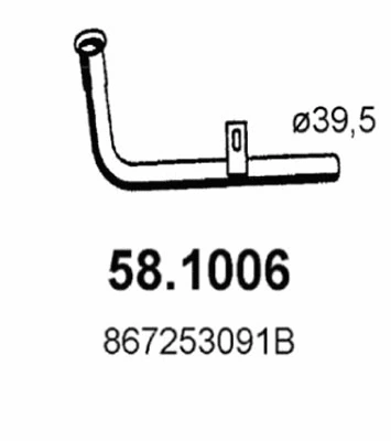 Tuyau d'échappement ASSO 58.1006
