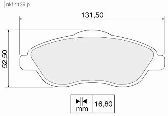Kit de plaquettes de frein, frein à disque NAKATA NKF 1139P