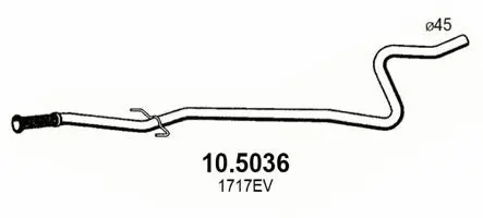 Tuyau d'échappement ASSO 10.5036