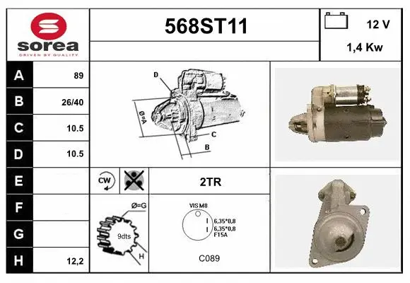Démarreur STARTCAR 568ST11