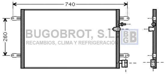 Condenseur, climatisation BUGOBROT 62-AI5237