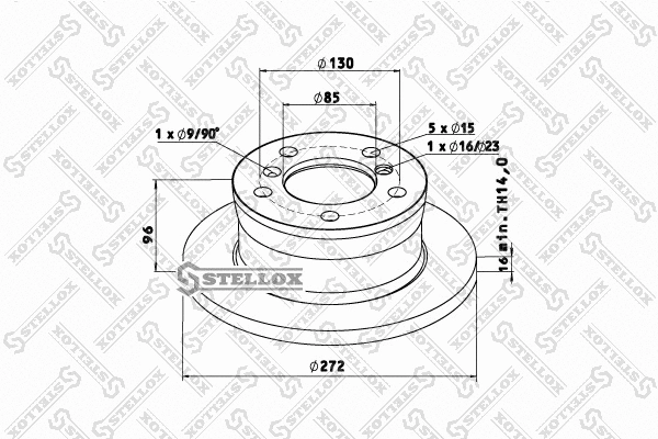 Disque de frein STELLOX 85-00763-SX