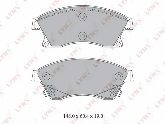 Kit de plaquettes de frein, frein à disque LYNXAUTO BD-1810