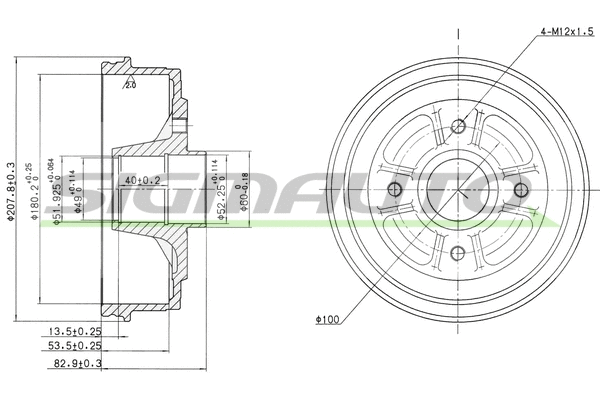 Tambour de frein SIGMAUTO DR5168