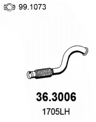 Tuyau d'échappement ASSO 36.3006