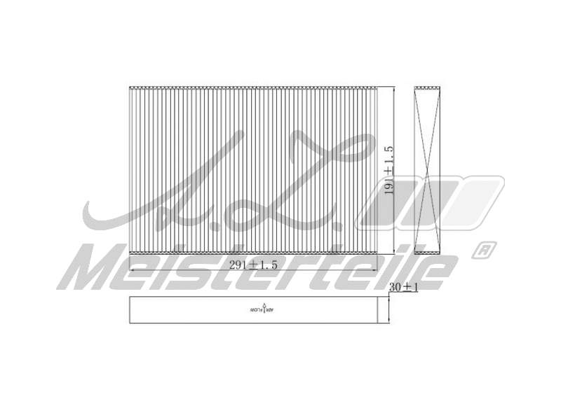 Filtre, air de l'habitacle A.Z. Meisterteile AZMT-41-010-1578