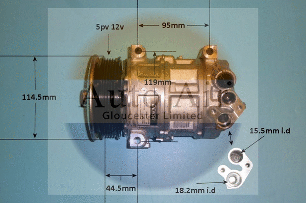 Compresseur, climatisation AUTO AIR GLOUCESTER 14-0344