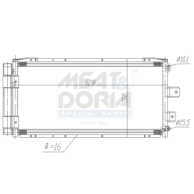 Condenseur, climatisation MEAT & DORIA 991190