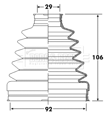 Jeu de joints-soufflets, arbre de commande BORG & BECK BCB6307