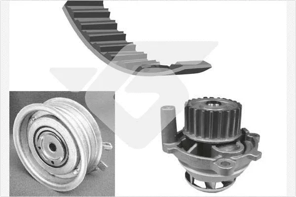 Pompe à eau + kit de courroie crantée HUTCHINSON KH 125WP35