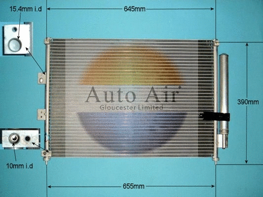 Condenseur, climatisation AUTO AIR GLOUCESTER 16-1344