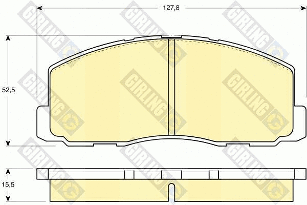 Kit de plaquettes de frein, frein à disque GIRLING 6103559