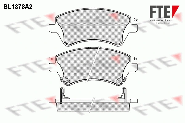 Kit de plaquettes de frein, frein à disque FTE 9010463