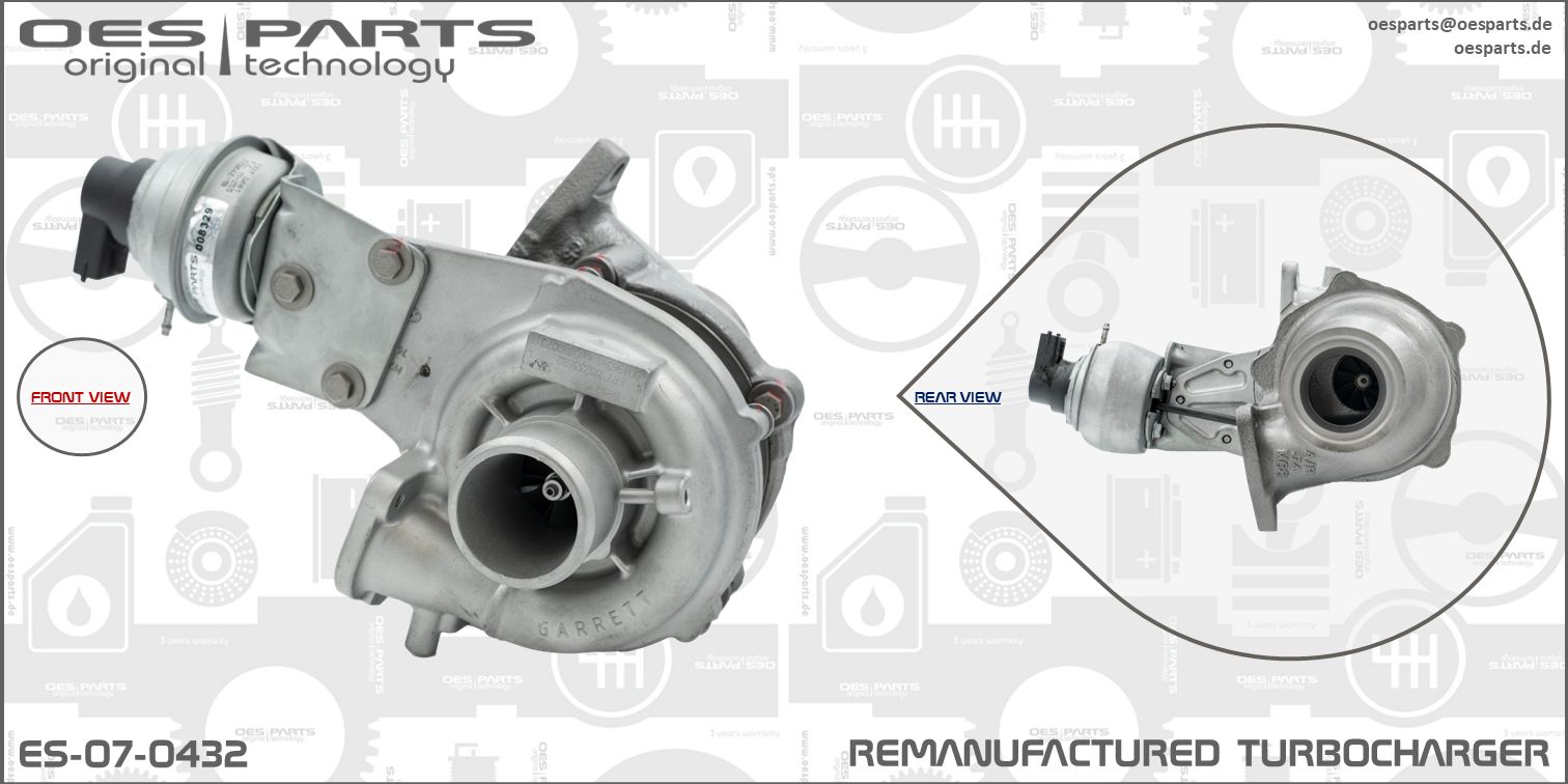 Turbocompresseur, suralimentation OES PARTS ES-07-0432