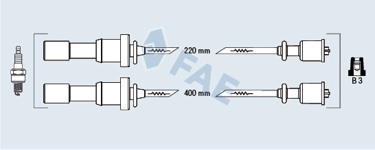 Kit de câbles d'allumage FAE 85393