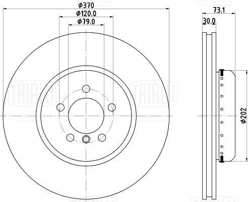 Disque de frein TRIALLI DF 210215