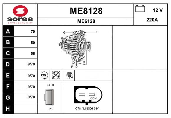 Alternateur SNRA ME8128