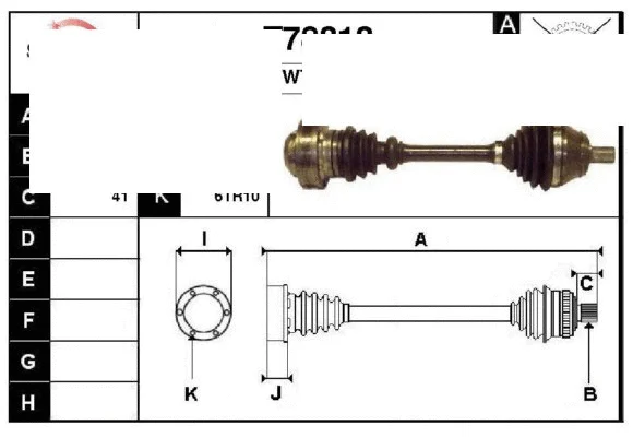 Arbre de transmission Technika 67313