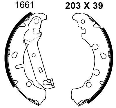 Jeu de mâchoires de frein BSF 07441
