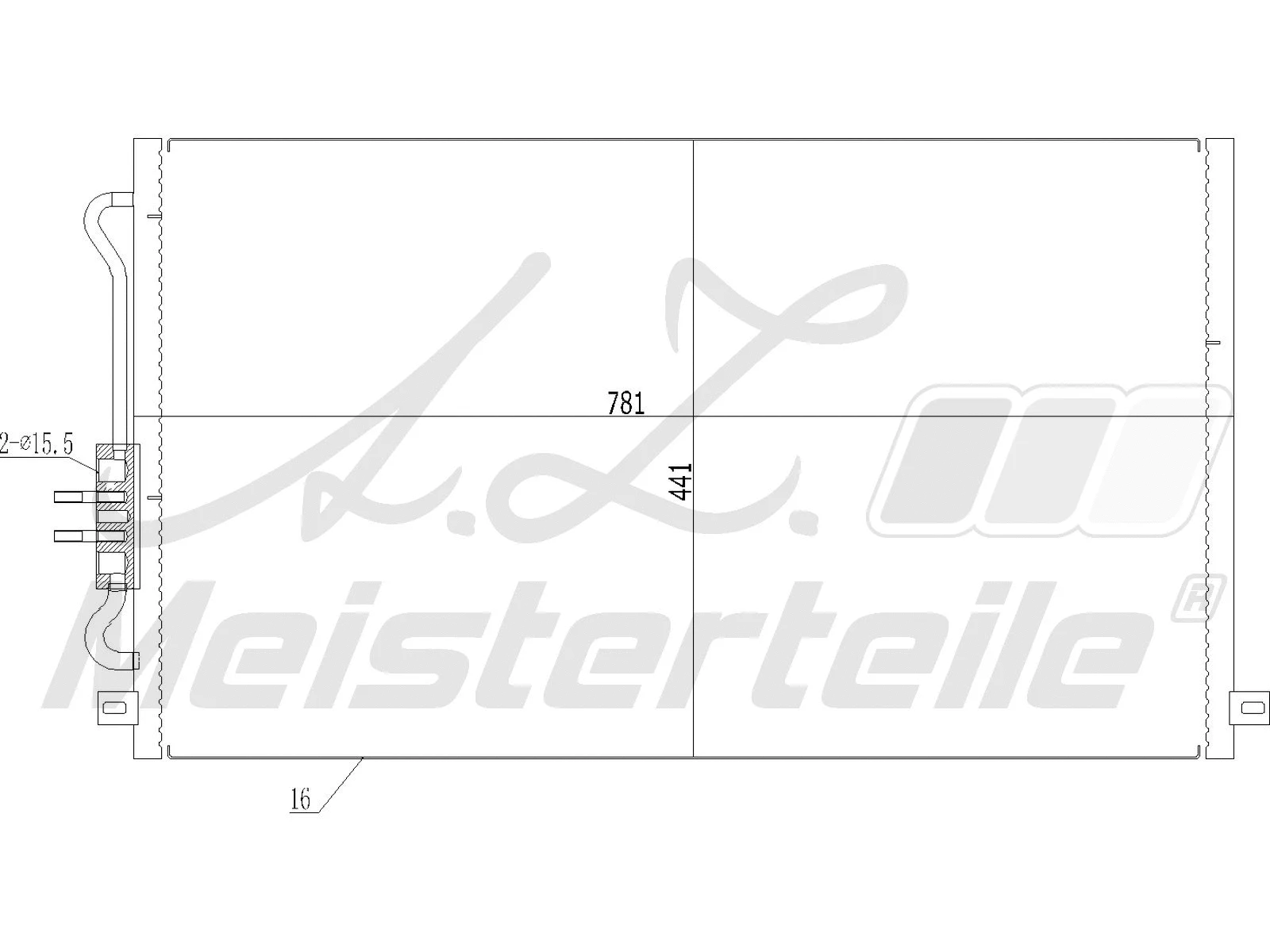 Condenseur, climatisation A.Z. Meisterteile AZMT-45-030-1473