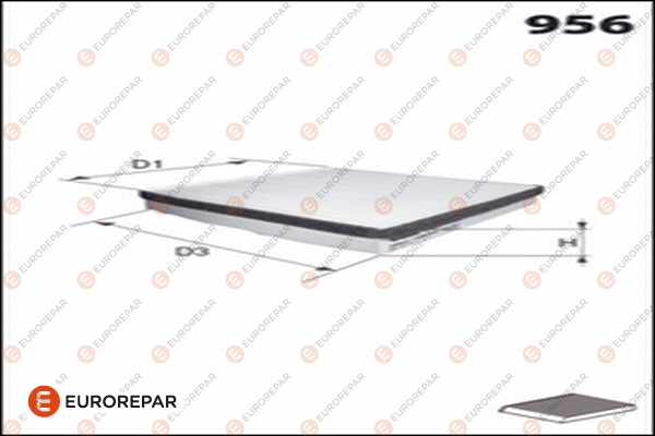 Filtre, air de l'habitacle EUROREPAR 1682951180