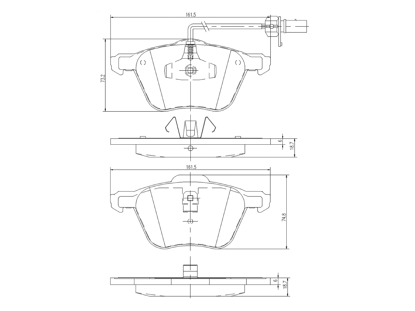 Kit de plaquettes de frein, frein à disque A.Z. Meisterteile AZMT-44-022-1454