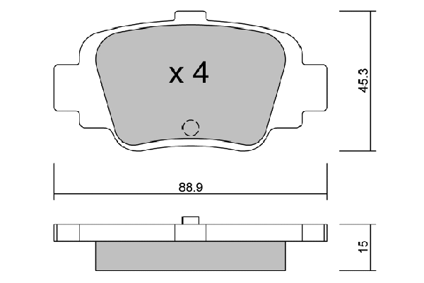 Kit de plaquettes de frein, frein à disque AISIN BPNI-2903