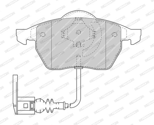 Kit de plaquettes de frein, frein à disque FERODO FDB1463-D