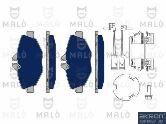 Kit de plaquettes de frein, frein à disque AKRON-MALÒ 1050095