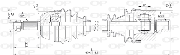 Arbre de transmission OPEN PARTS DRS6269.00
