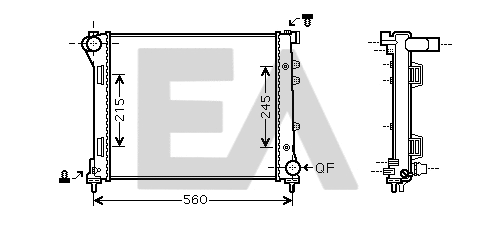 Radiateur, refroidissement du moteur EACLIMA 31R25131