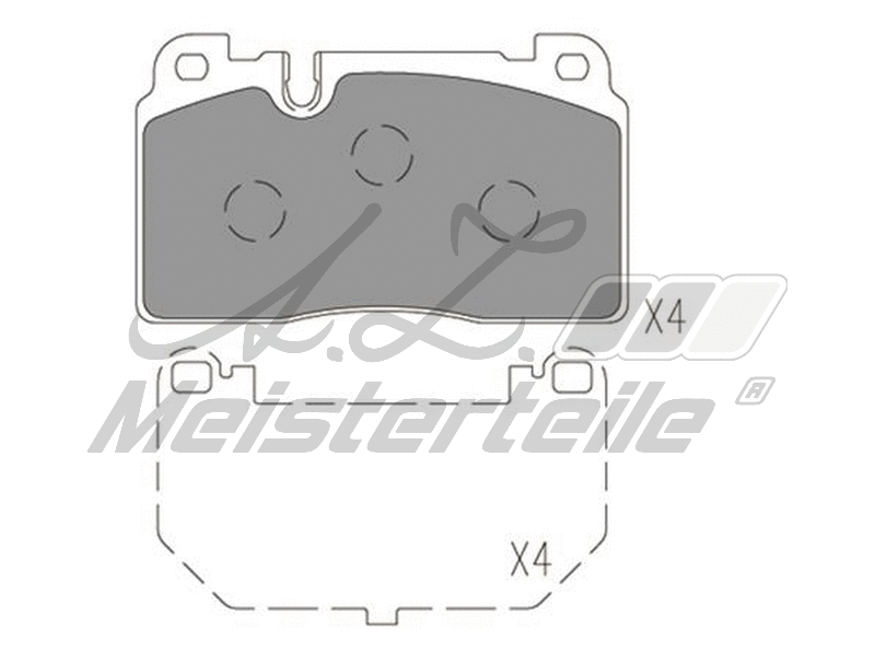 Kit de plaquettes de frein, frein à disque A.Z. Meisterteile AZMT-44-022-1633