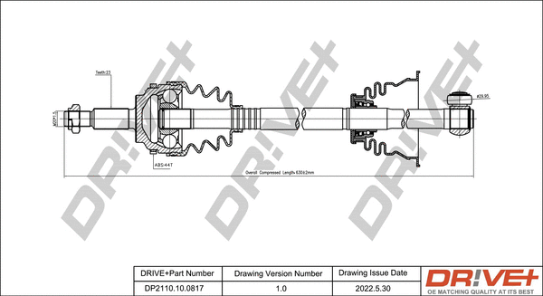Arbre de transmission Dr!ve+ DP2110.10.0817