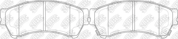 Kit de plaquettes de frein, frein à disque NiBK PN5806