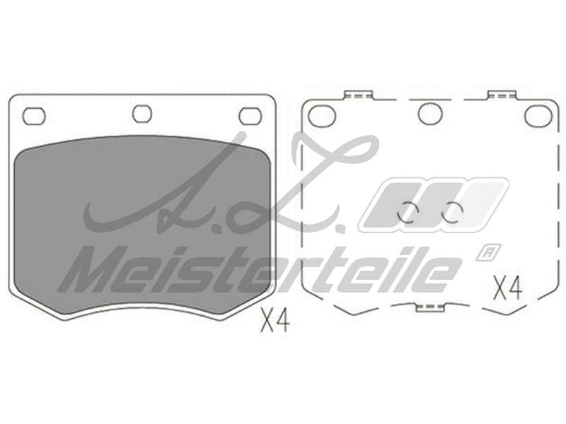 Kit de plaquettes de frein, frein à disque A.Z. Meisterteile AZMT-44-022-1796