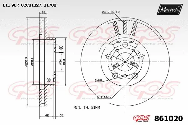 Disque de frein MAXTECH 861020