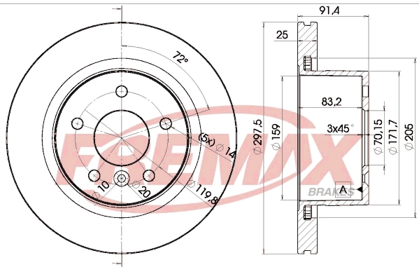 Disque de frein FREMAX BD-0380