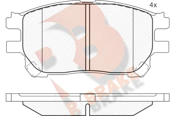 Kit de plaquettes de frein, frein à disque R BRAKE RB1671