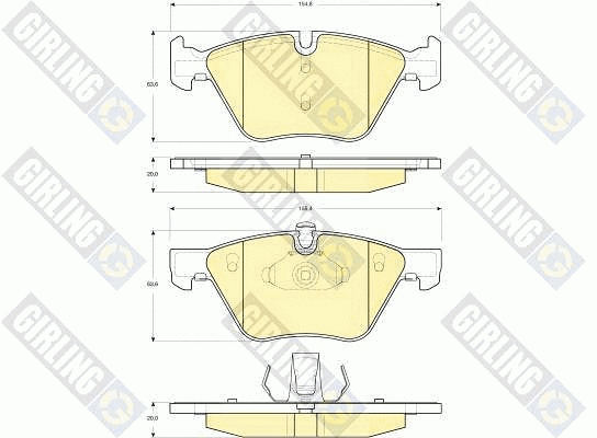 Kit de plaquettes de frein, frein à disque GIRLING 6115592