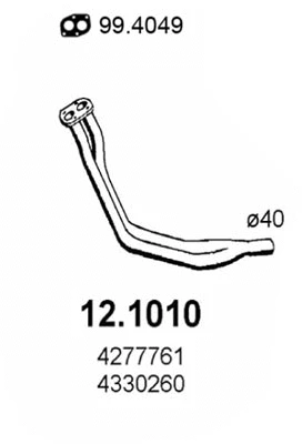 Tuyau d'échappement ASSO 12.1010