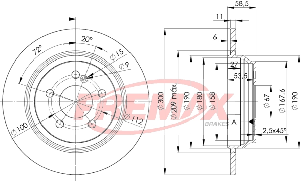 Disque de frein FREMAX BD-3055