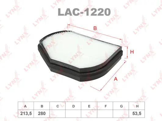 Filtre, air de l'habitacle LYNXAUTO LAC-1220
