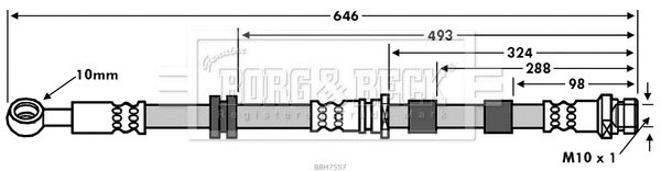 Flexible de frein BORG & BECK BBH7557