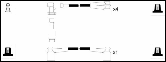 Kit de câbles d'allumage LEMARK HOES598