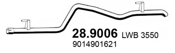 Tuyau d'échappement ASSO 28.9006